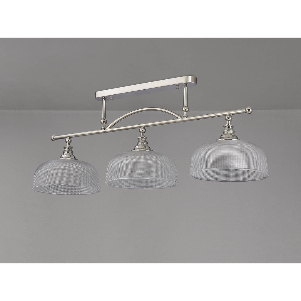 NL86049 Sakkas 3 Light Pendant/Ceiling Light Polished Nickel