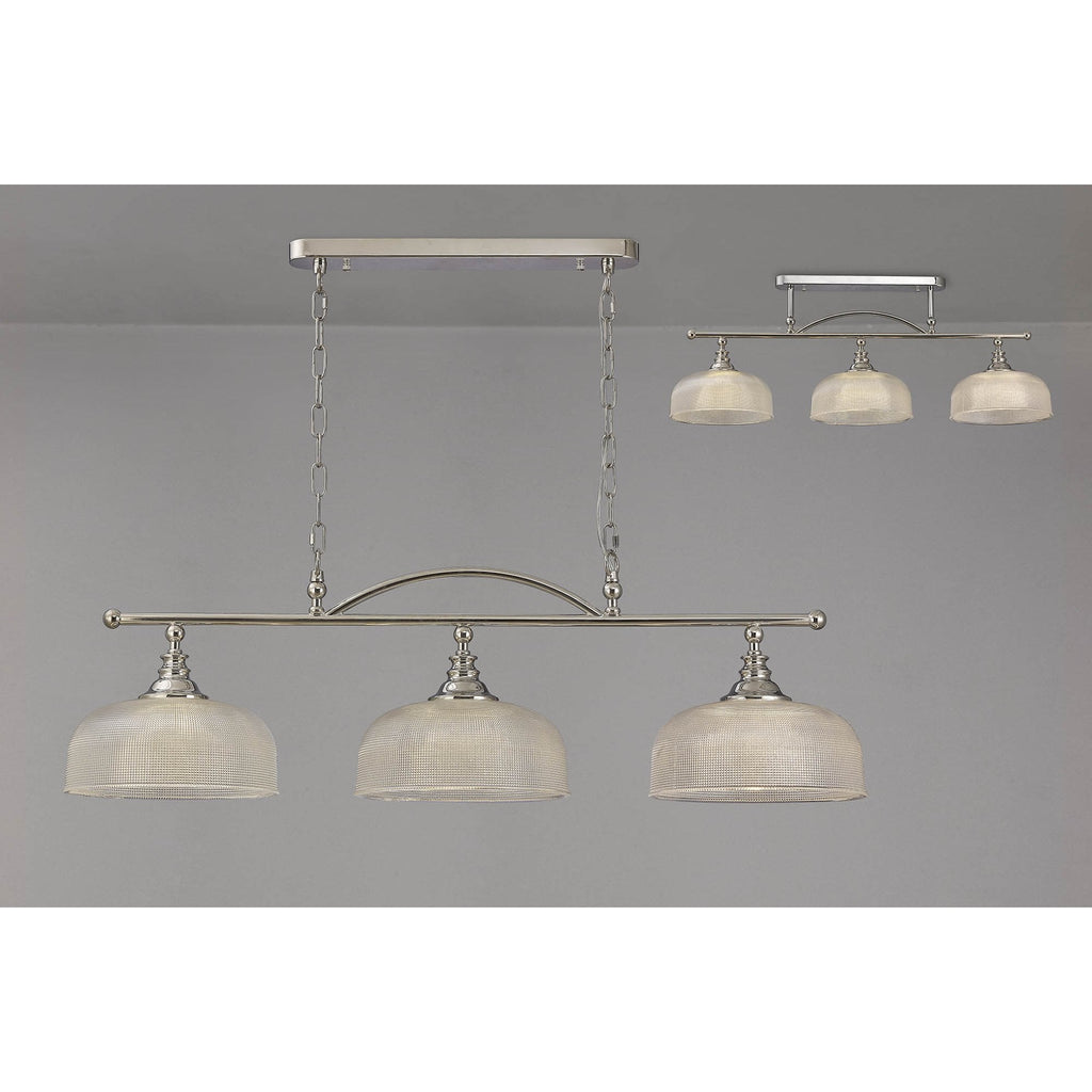 NL86049 Sakkas 3 Light Pendant/Ceiling Light Polished Nickel