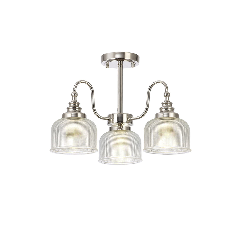 NL86059 Sakkas 3 Light Pendant/Ceiling Light Polished Nickel