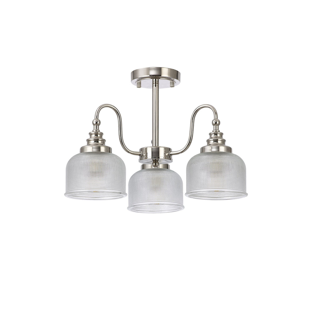 NL86059 Sakkas 3 Light Pendant/Ceiling Light Polished Nickel