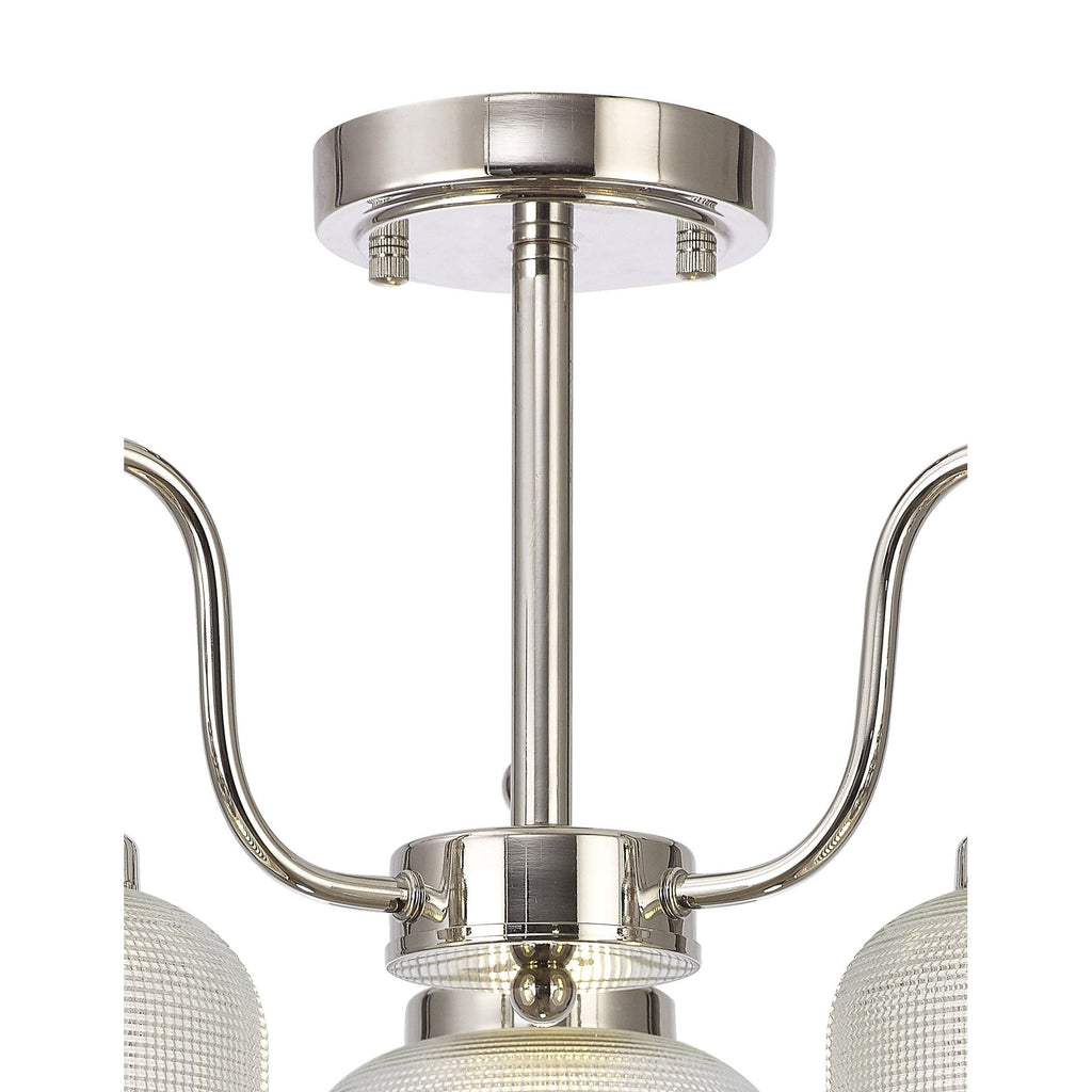 NL86059 Sakkas 3 Light Pendant/Ceiling Light Polished Nickel