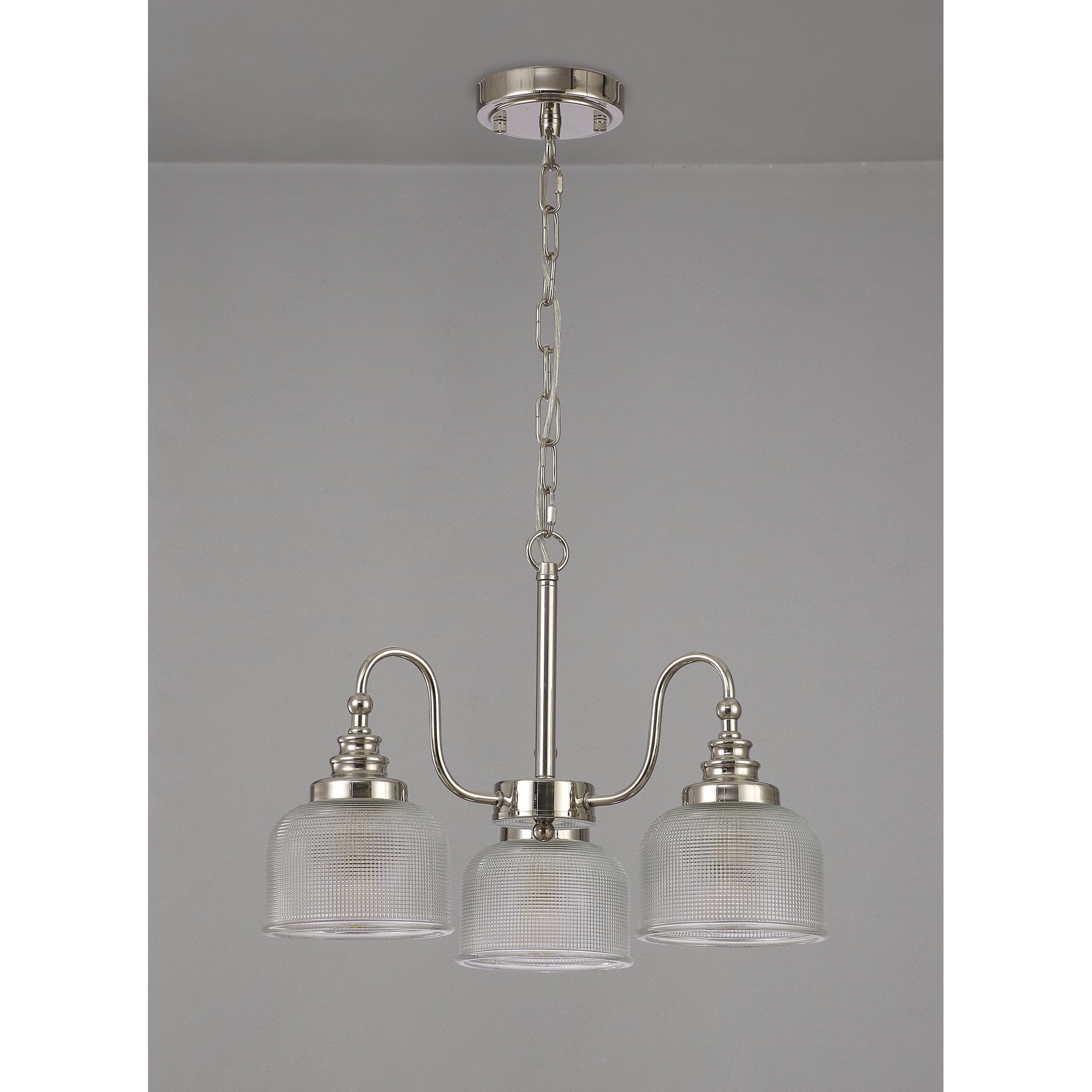 NL86059 Sakkas 3 Light Pendant/Ceiling Light Polished Nickel