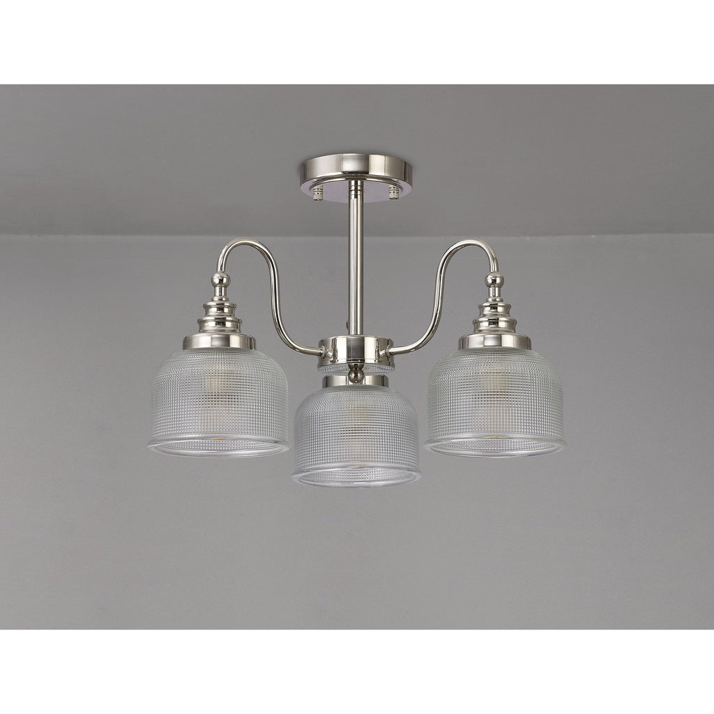 NL86059 Sakkas 3 Light Pendant/Ceiling Light Polished Nickel
