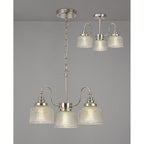 NL86059 Sakkas 3 Light Pendant/Ceiling Light Polished Nickel