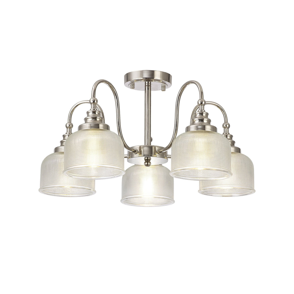 NL86069 Sakkas 5 Light Pendant/Ceiling Light Polished Nickel