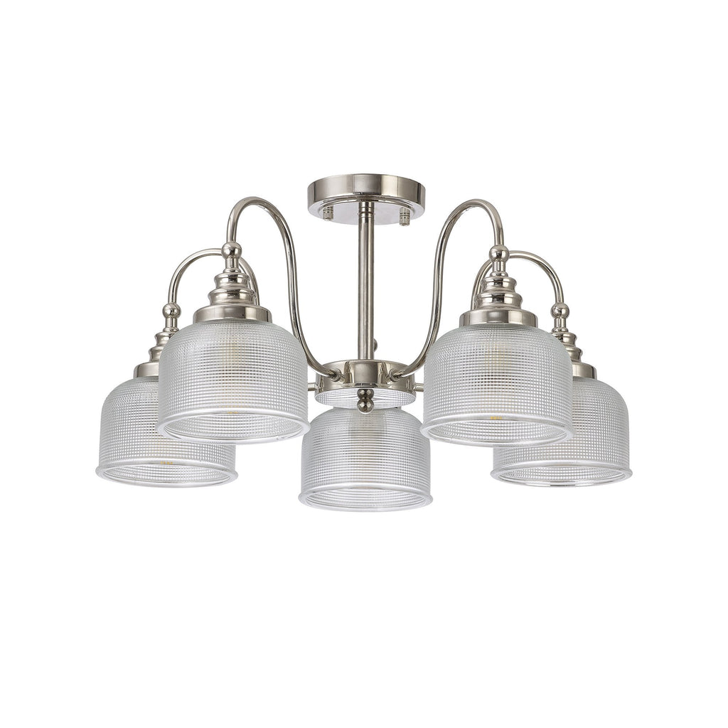 NL86069 Sakkas 5 Light Pendant/Ceiling Light Polished Nickel
