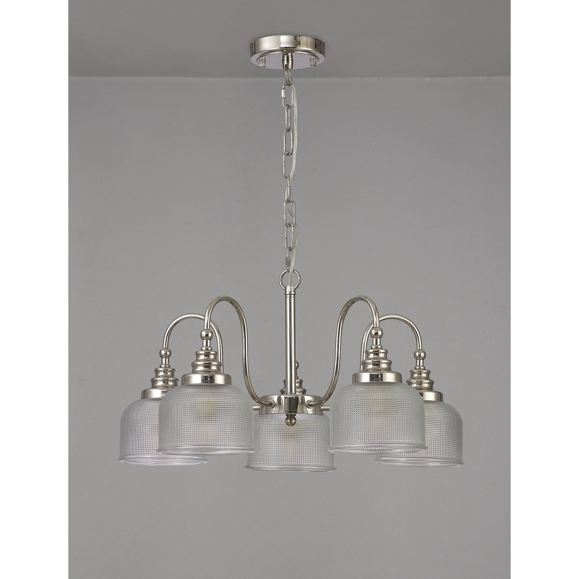 NL86069 Sakkas 5 Light Pendant/Ceiling Light Polished Nickel