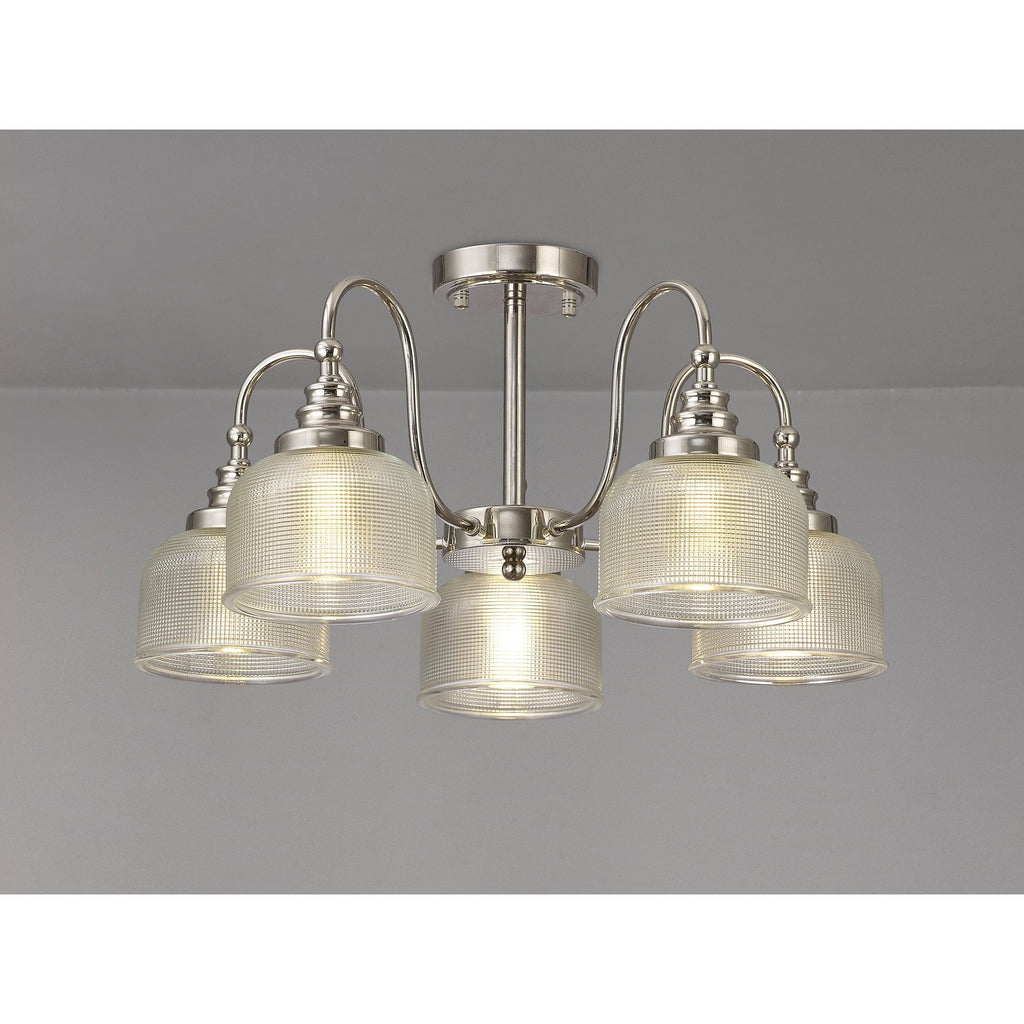 NL86069 Sakkas 5 Light Pendant/Ceiling Light Polished Nickel