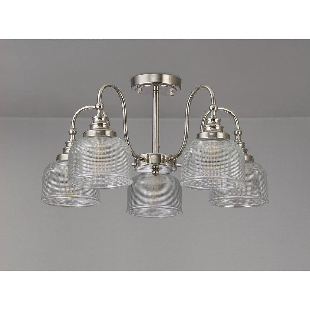 NL86069 Sakkas 5 Light Pendant/Ceiling Light Polished Nickel