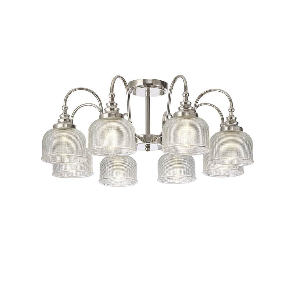 NL86079 Sakkas 8 Light Pendant/Ceiling Light Polished Nickel