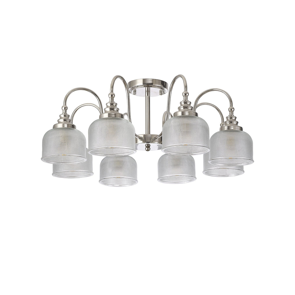 NL86079 Sakkas 8 Light Pendant/Ceiling Light Polished Nickel