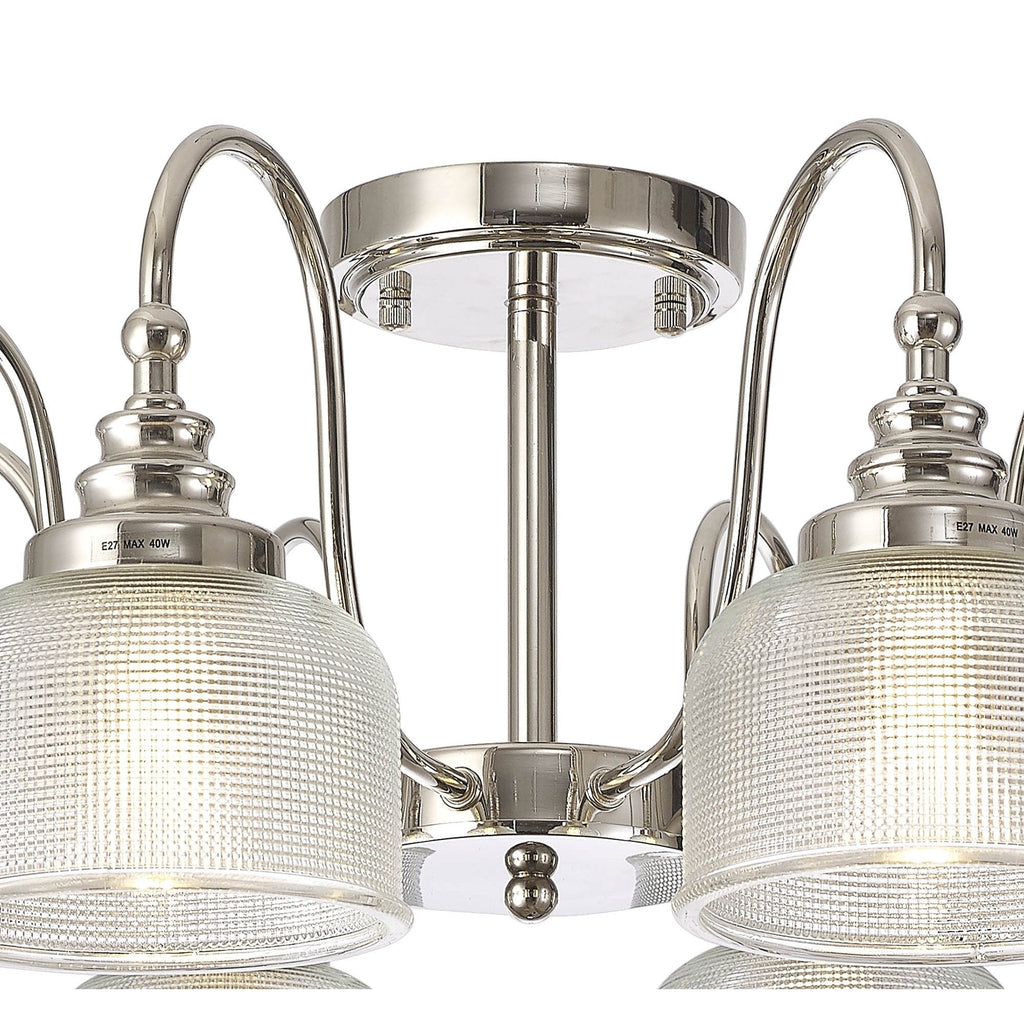 NL86079 Sakkas 8 Light Pendant/Ceiling Light Polished Nickel