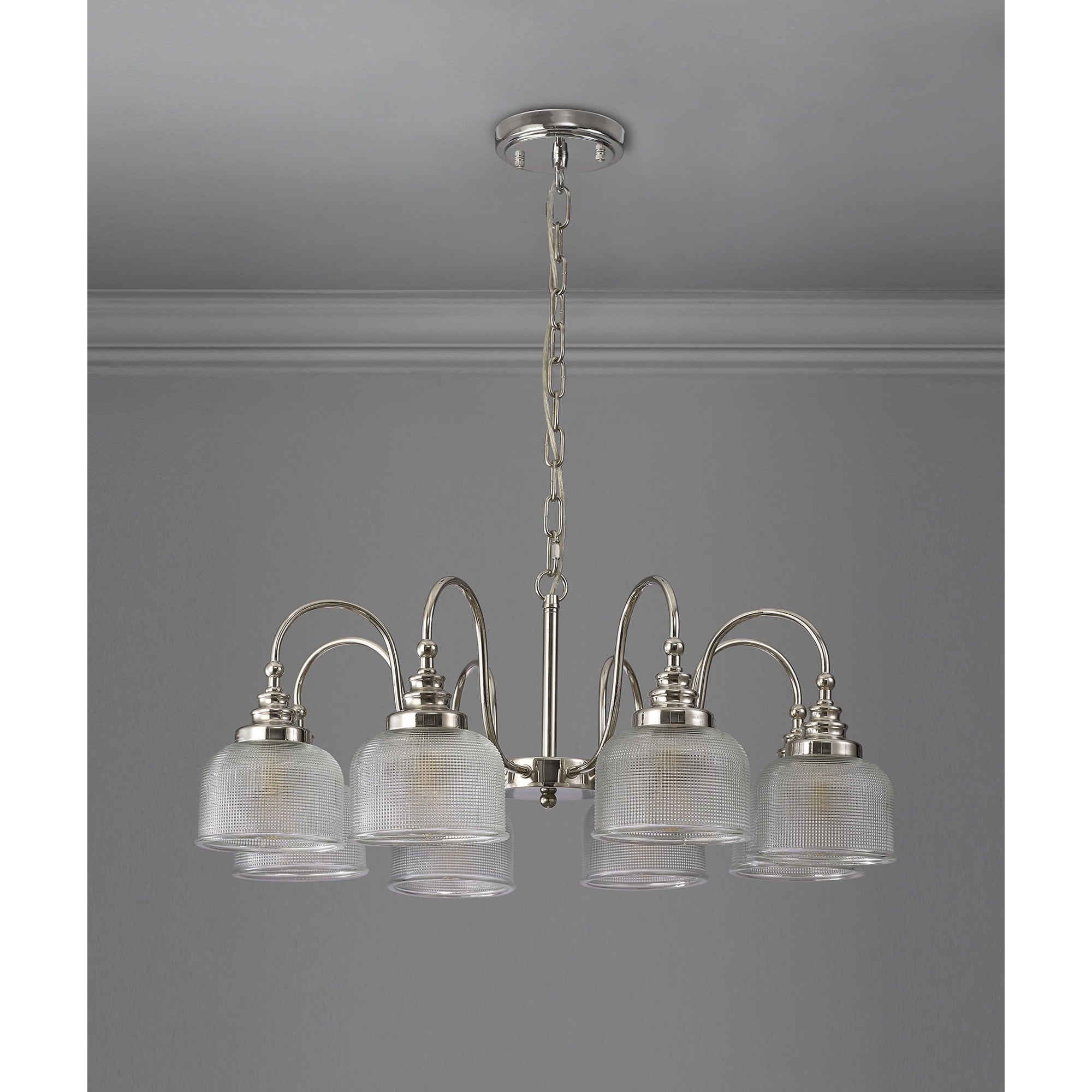 NL86079 Sakkas 8 Light Pendant/Ceiling Light Polished Nickel