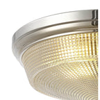 NL86089 Sakkas 2 Light Flush Ceiling Light Polished Nickel