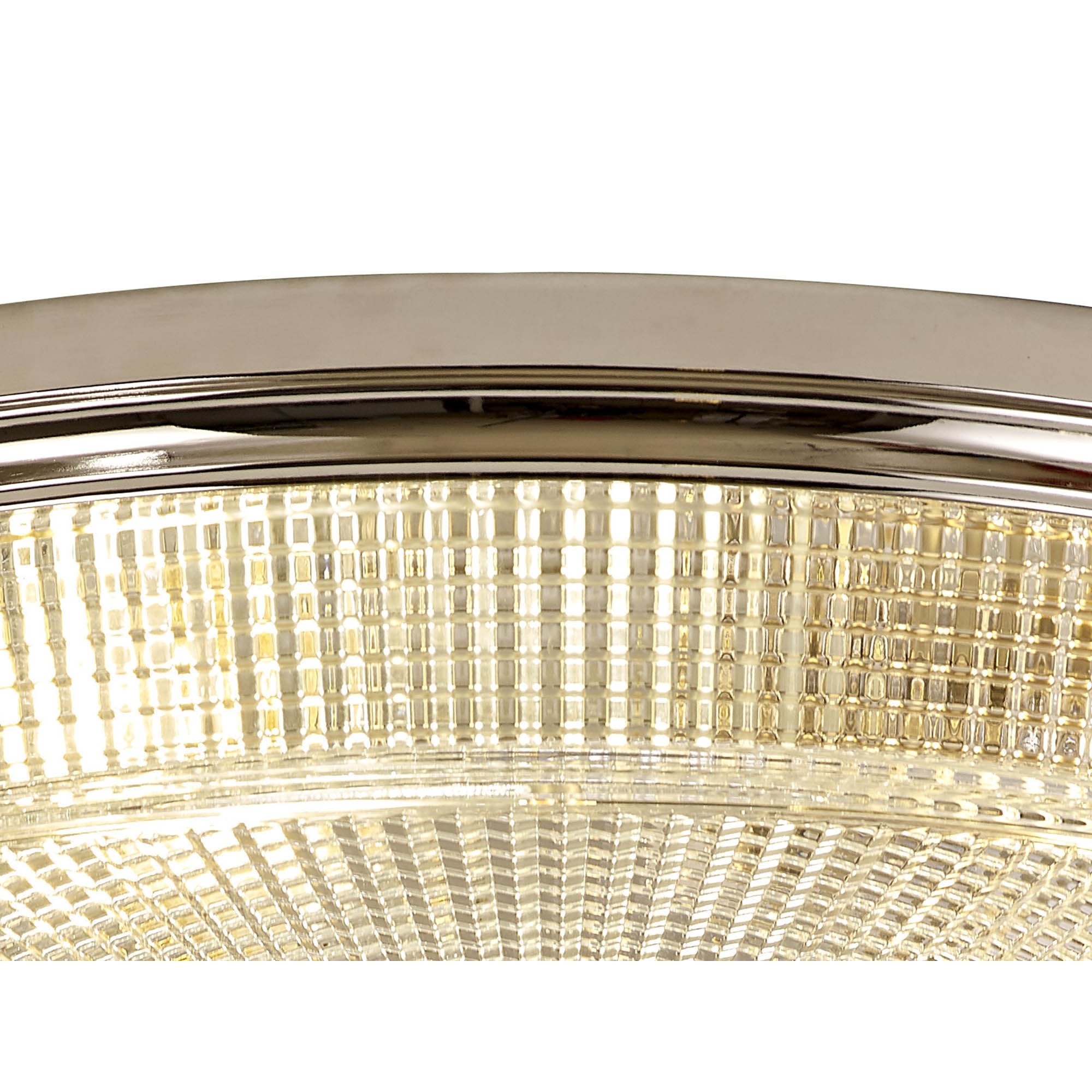 NL86099 Sakkas 3 Light Flush Ceiling Light Polished Nickel