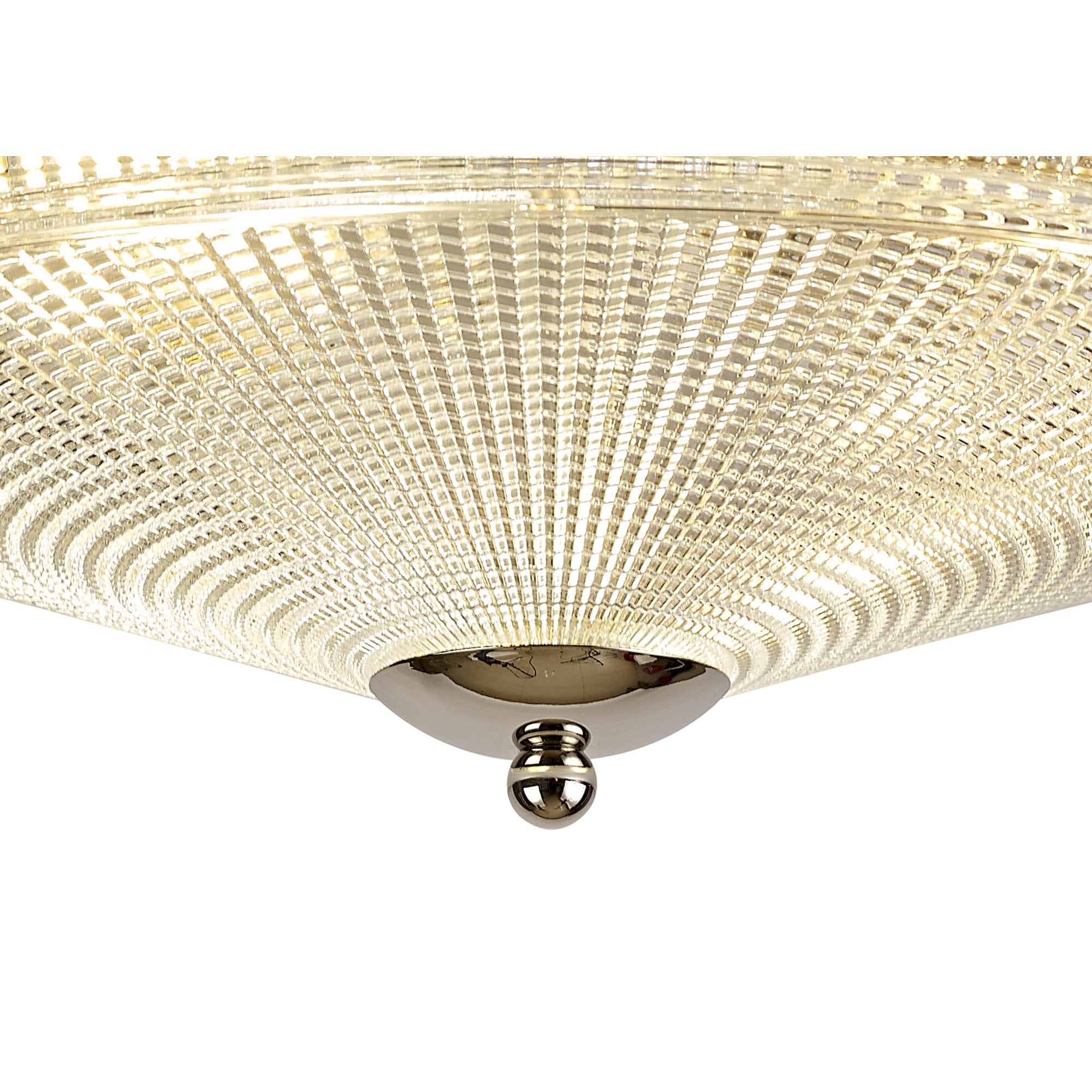 NL86099 Sakkas 3 Light Flush Ceiling Light Polished Nickel