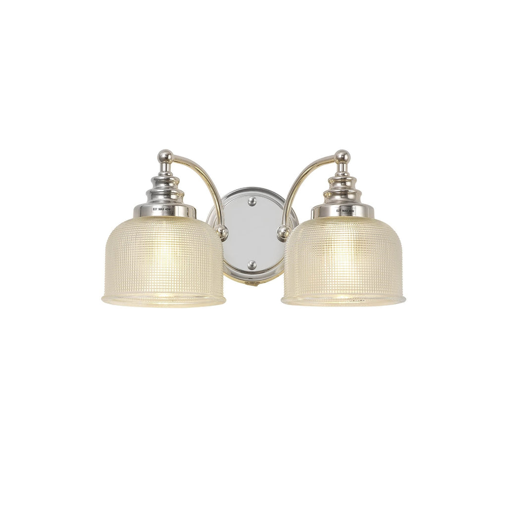 NL86119 Sakkas 2 Light Wall Light Polished Nickel