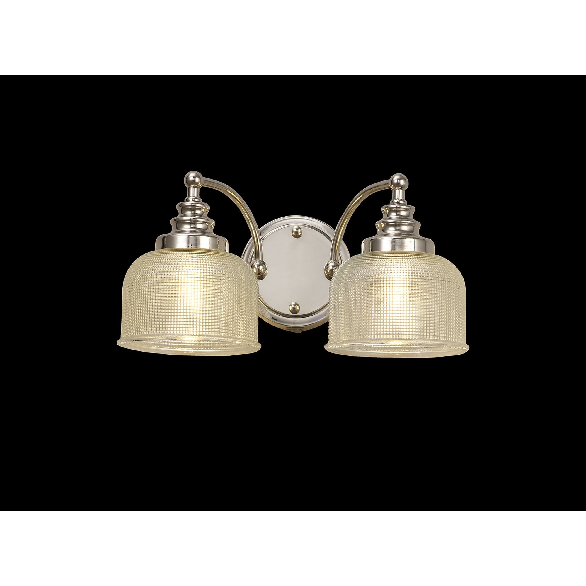 NL86119 Sakkas 2 Light Wall Light Polished Nickel