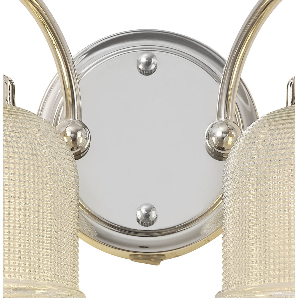 NL86119 Sakkas 2 Light Wall Light Polished Nickel