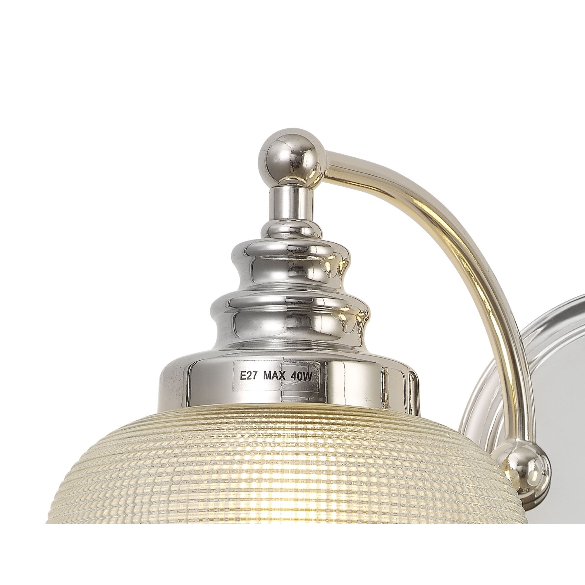 NL86119 Sakkas 2 Light Wall Light Polished Nickel