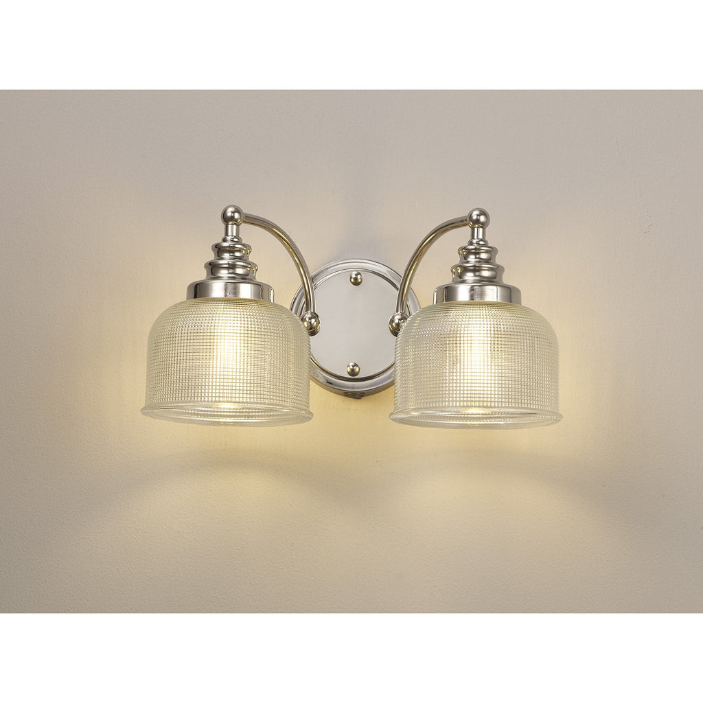 NL86119 Sakkas 2 Light Wall Light Polished Nickel