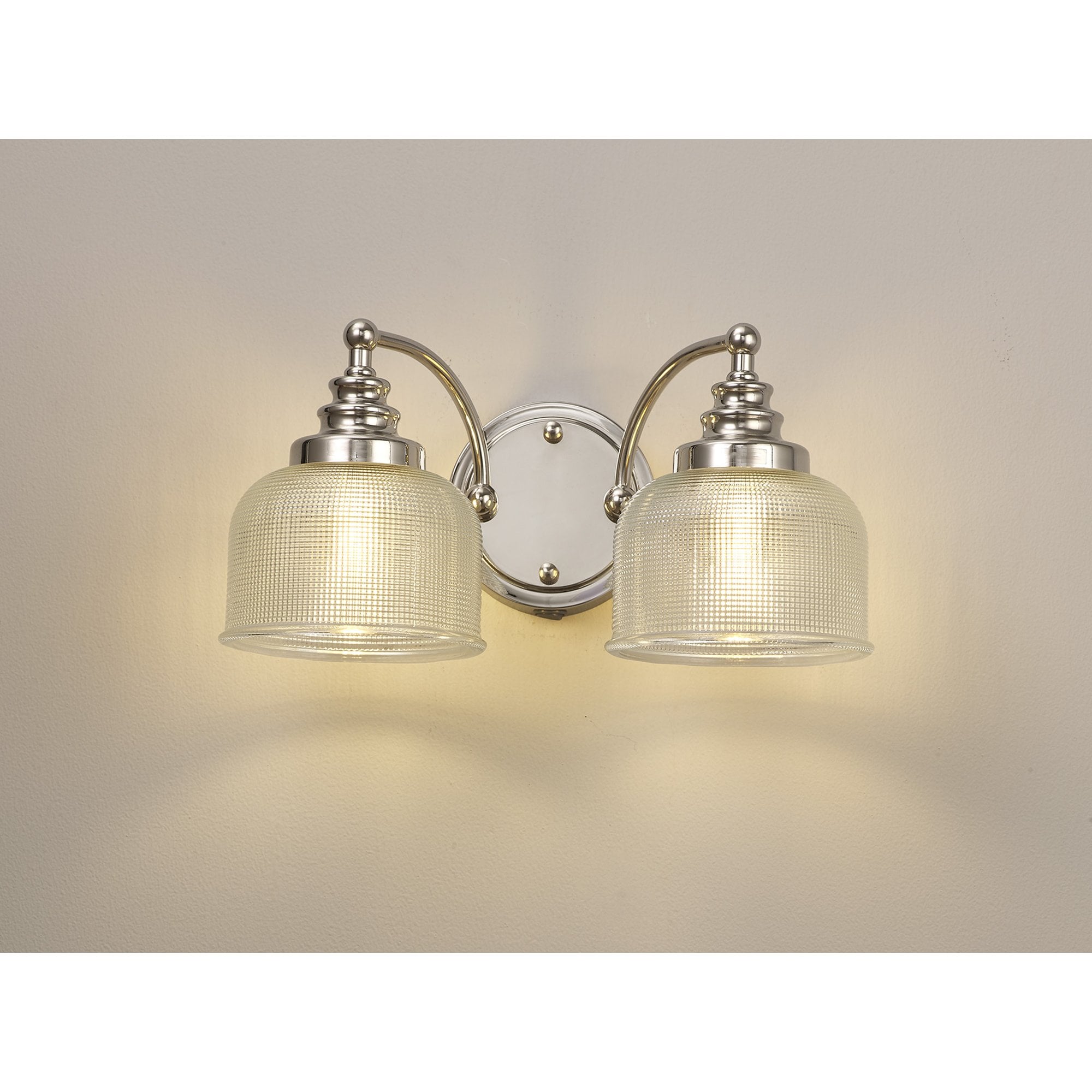 NL86119 Sakkas 2 Light Wall Light Polished Nickel