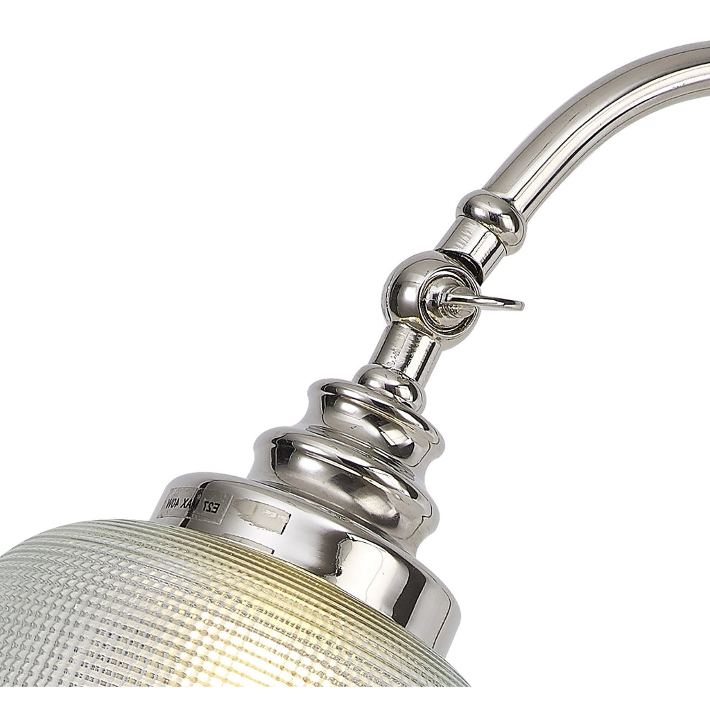 NL86129 Sakkas 1 Light Table Lamp Polished Nickel