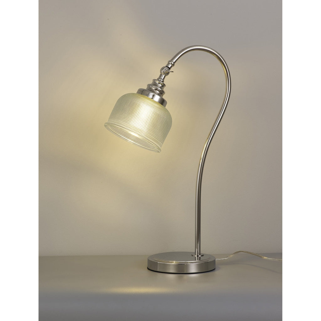 NL86129 Sakkas 1 Light Table Lamp Polished Nickel