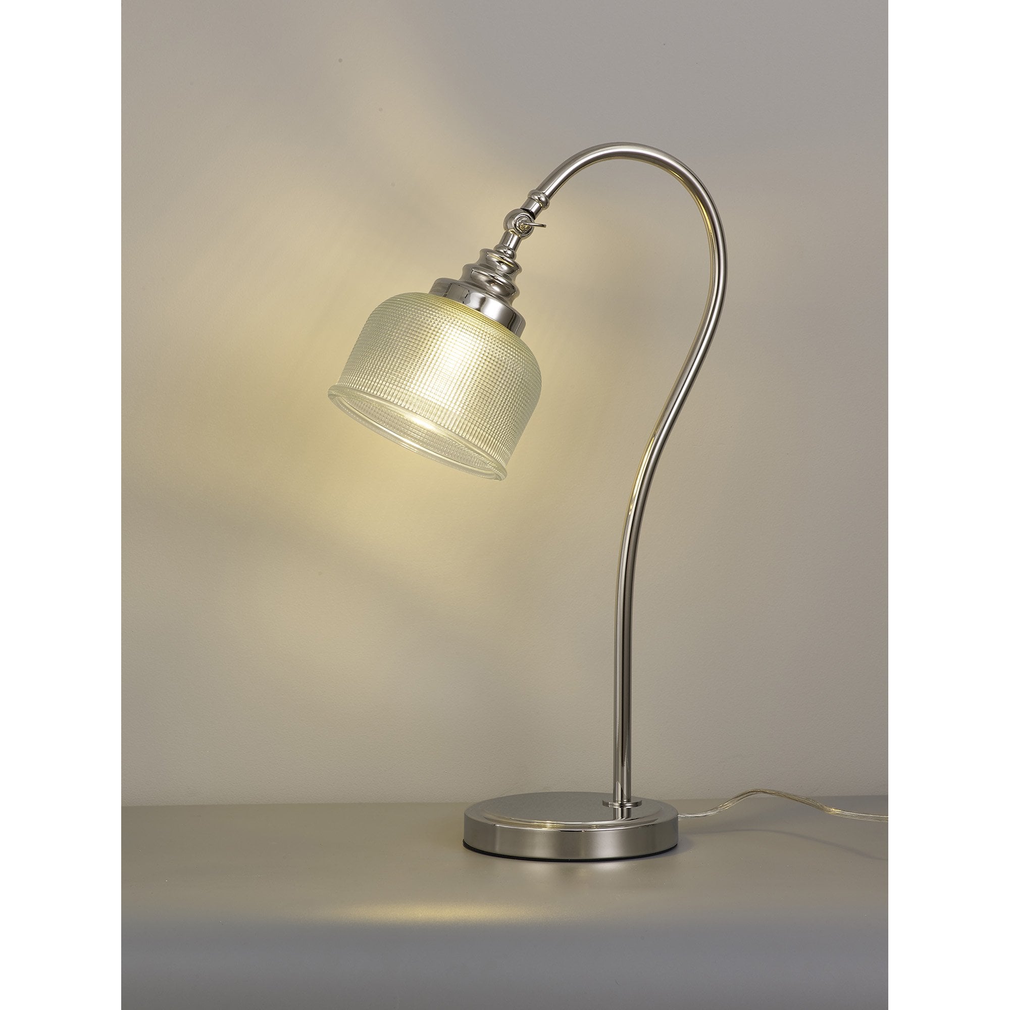 NL86129 Sakkas 1 Light Table Lamp Polished Nickel