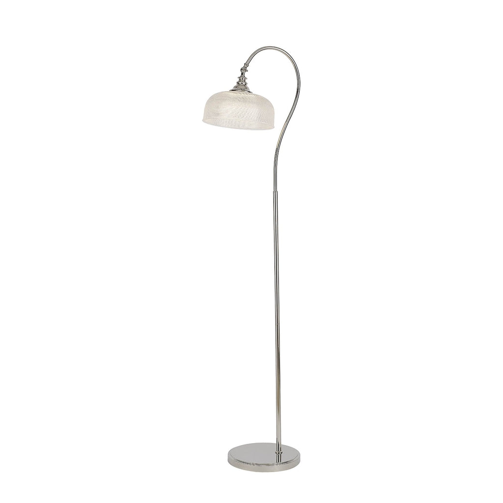NL86139 Sakkas 1 Light Floor Lamp Polished Nickel