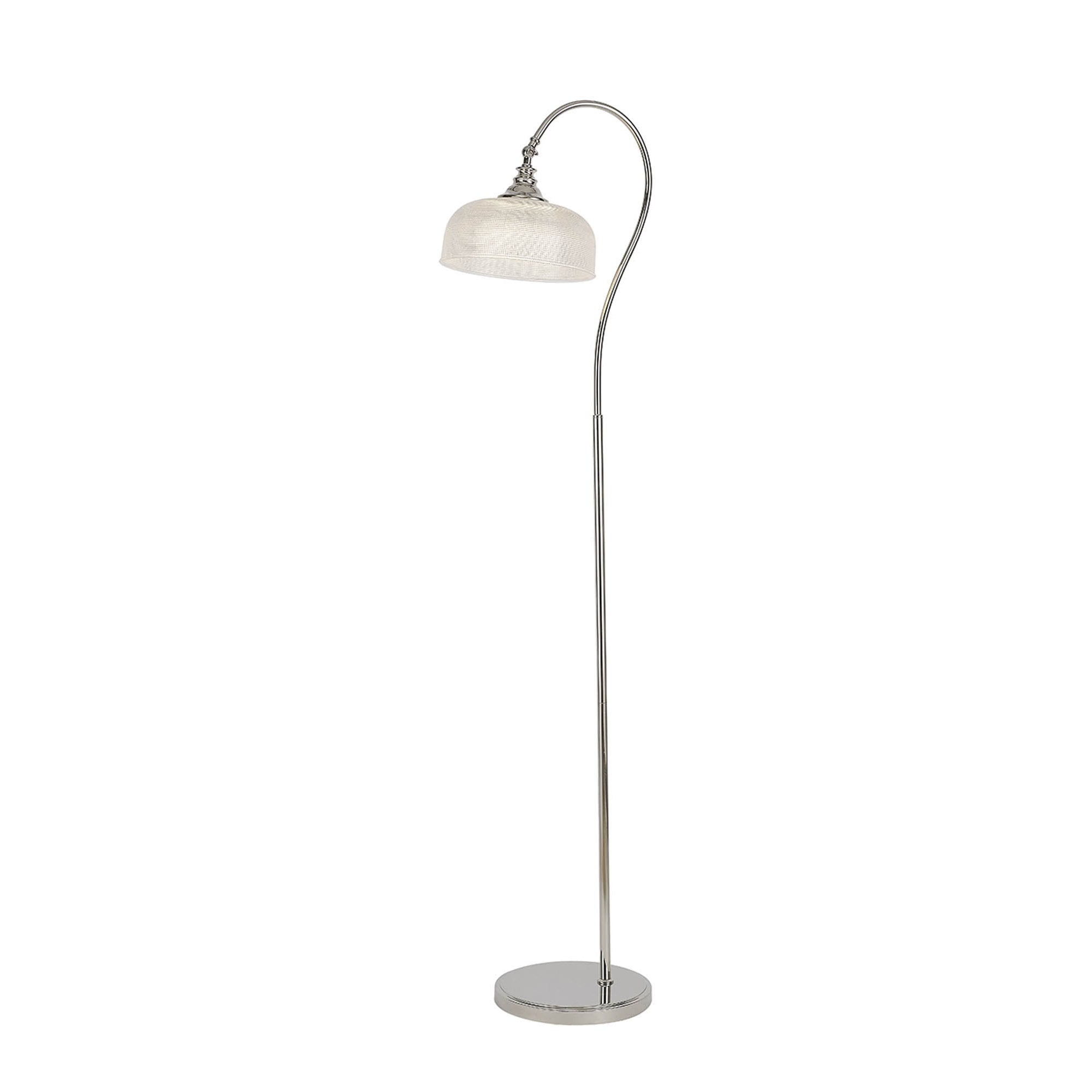 NL86139 Sakkas 1 Light Floor Lamp Polished Nickel