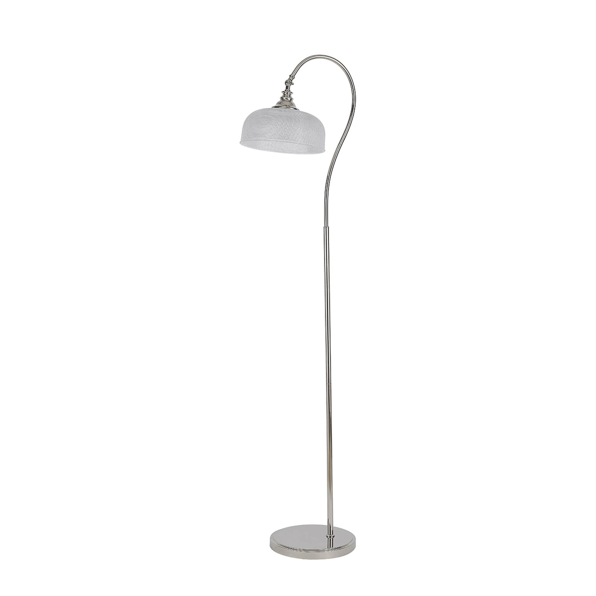 NL86139 Sakkas 1 Light Floor Lamp Polished Nickel