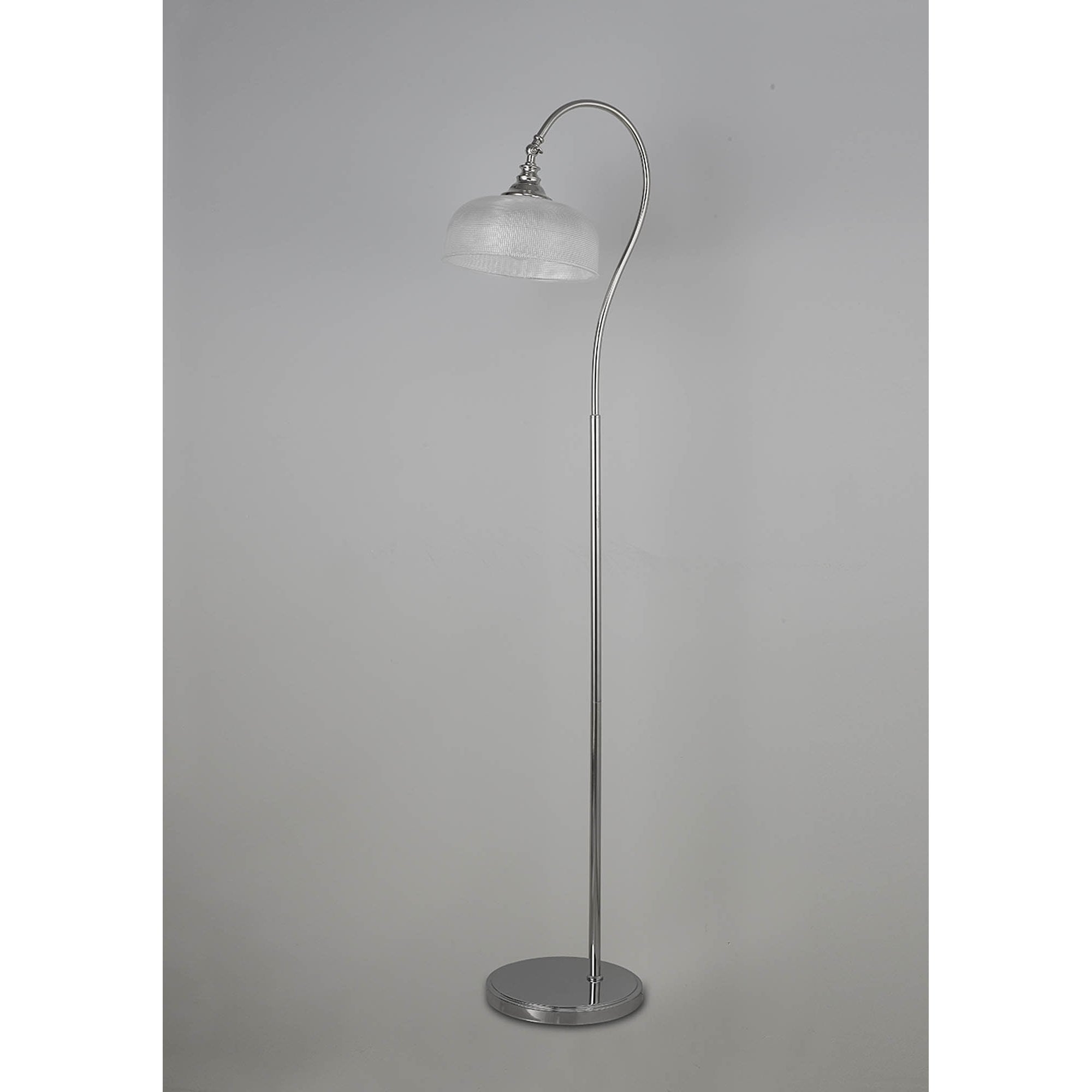 NL86139 Sakkas 1 Light Floor Lamp Polished Nickel