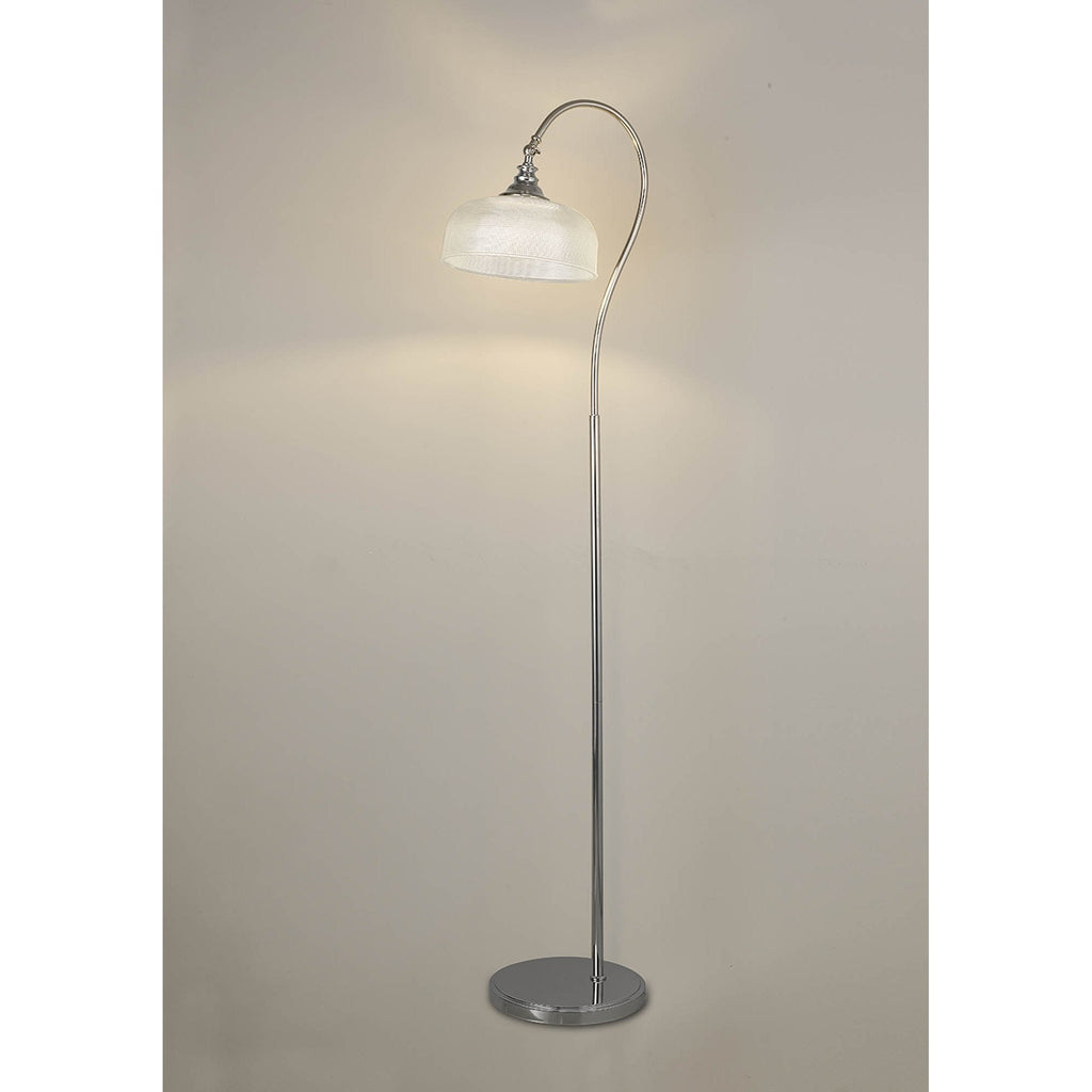 NL86139 Sakkas 1 Light Floor Lamp Polished Nickel