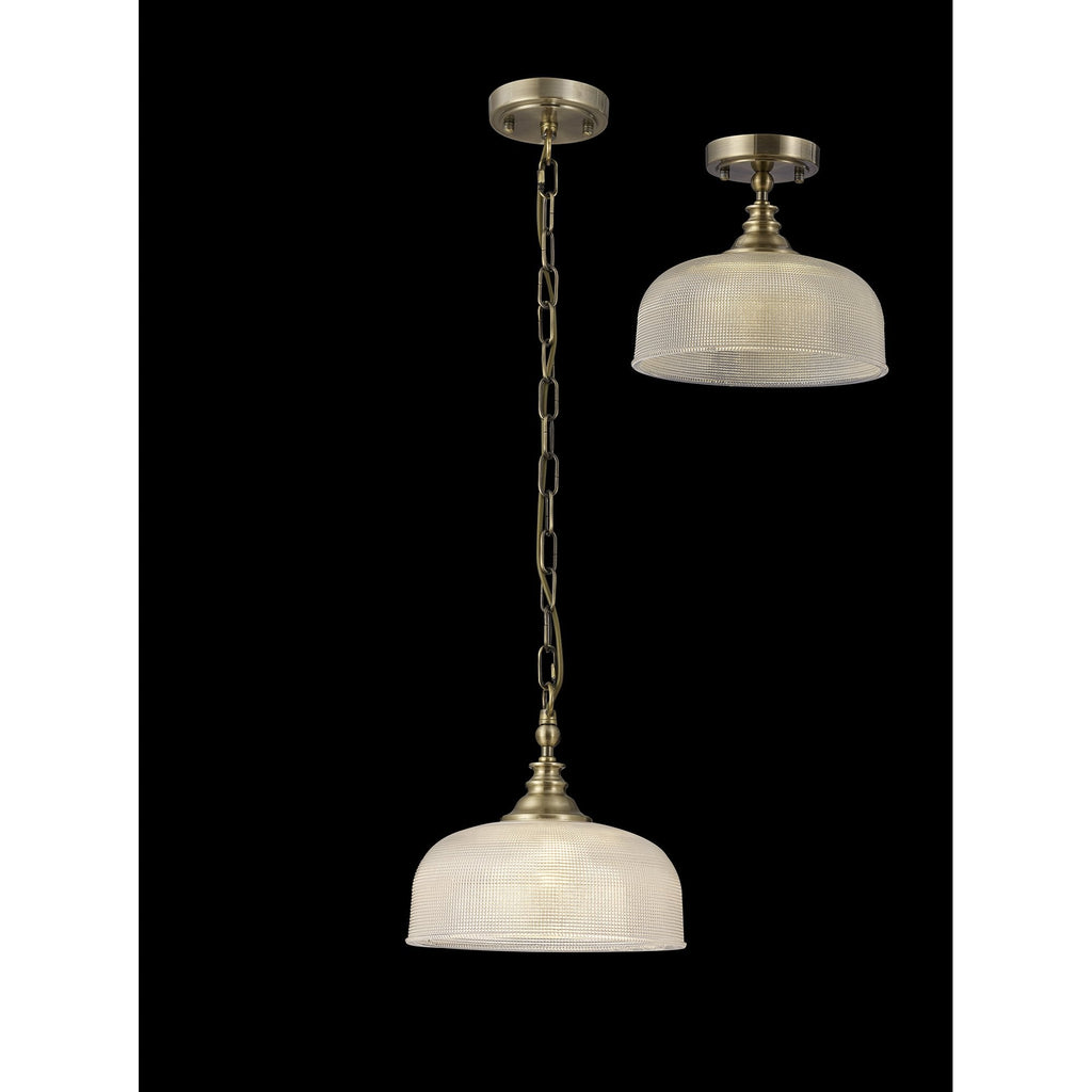 NL86149 Sakkas 1 Light Pendant/Ceiling Light Antique Brass