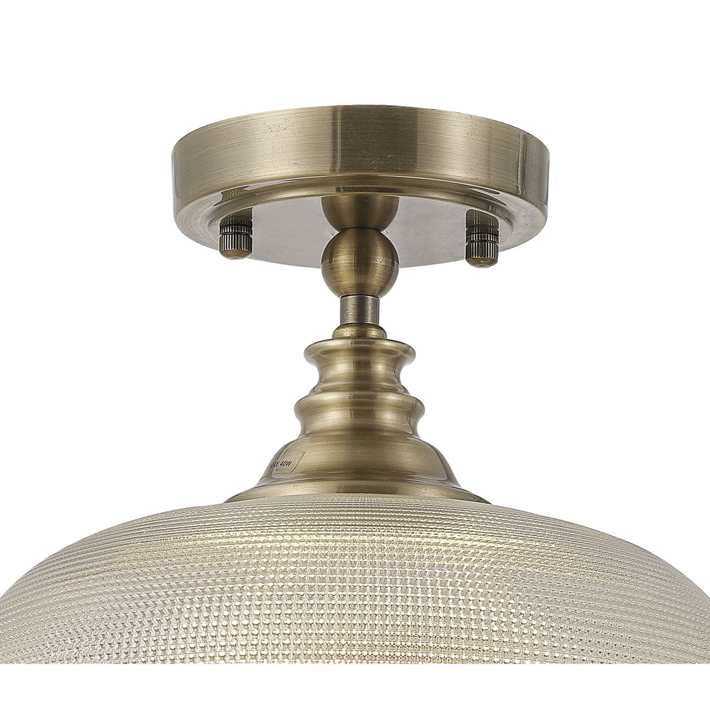 NL86149 Sakkas 1 Light Pendant/Ceiling Light Antique Brass