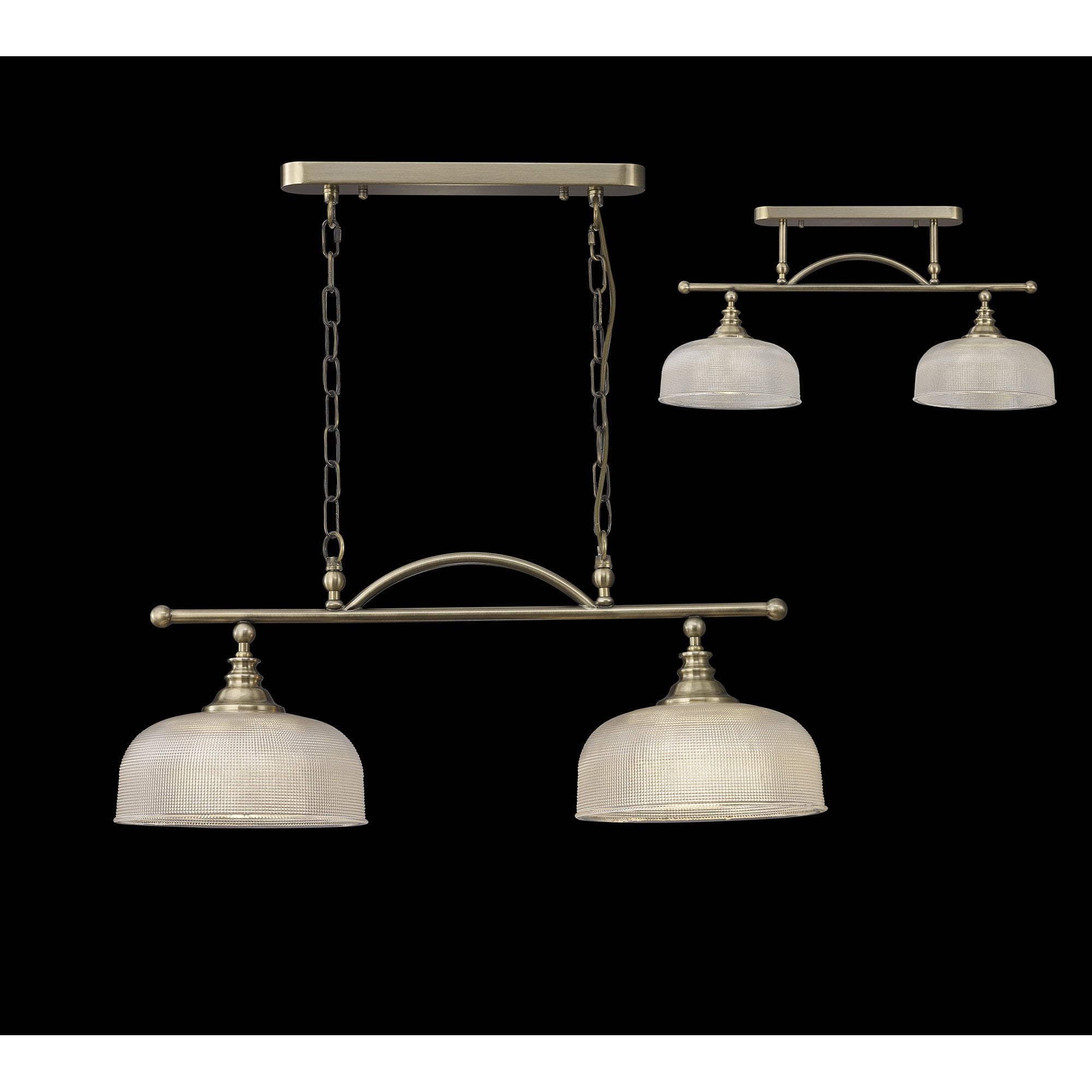NL86159 Sakkas 2 Light Pendant/Ceiling Light Antique Brass