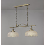 NL86159 Sakkas 2 Light Pendant/Ceiling Light Antique Brass