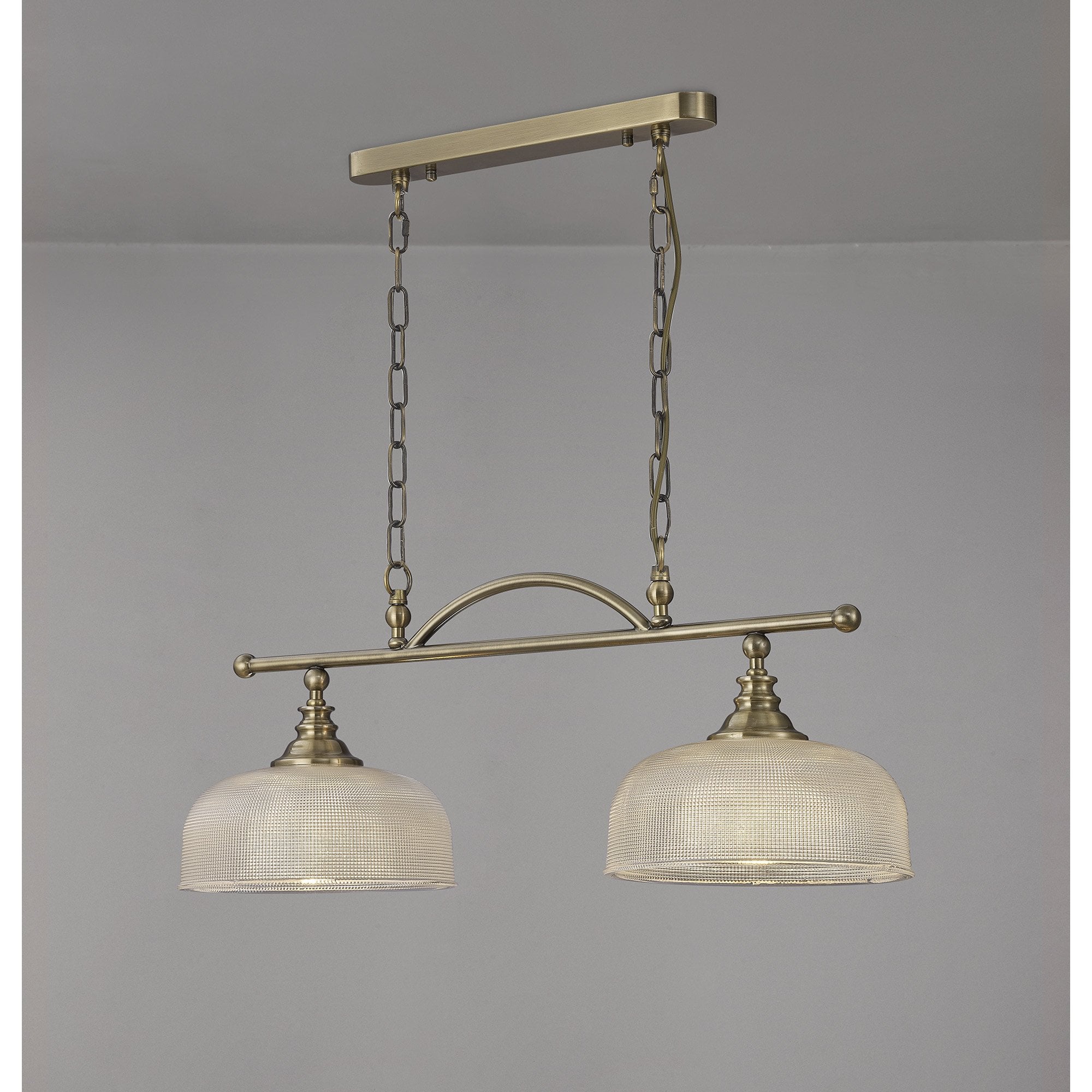NL86159 Sakkas 2 Light Pendant/Ceiling Light Antique Brass