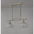 NL86159 Sakkas 2 Light Pendant/Ceiling Light Antique Brass