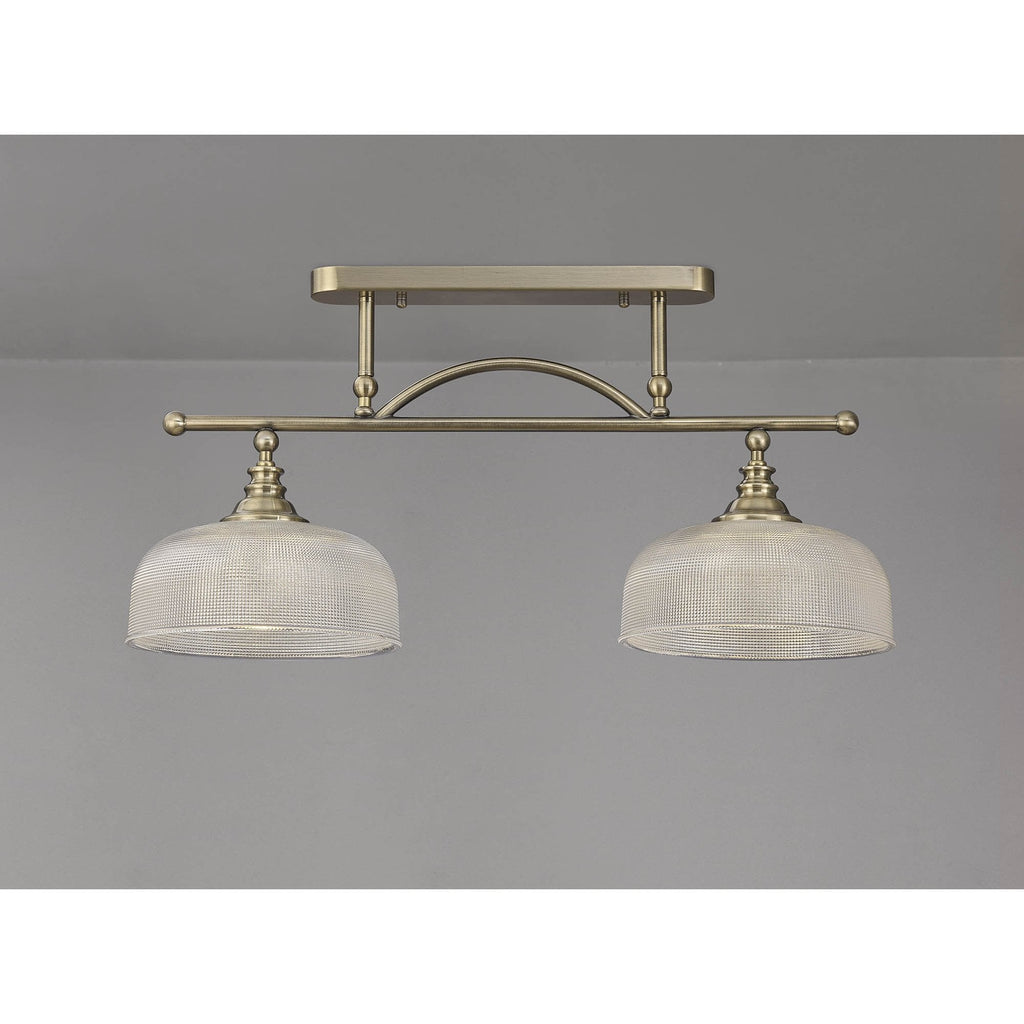 NL86159 Sakkas 2 Light Pendant/Ceiling Light Antique Brass