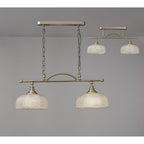 NL86159 Sakkas 2 Light Pendant/Ceiling Light Antique Brass