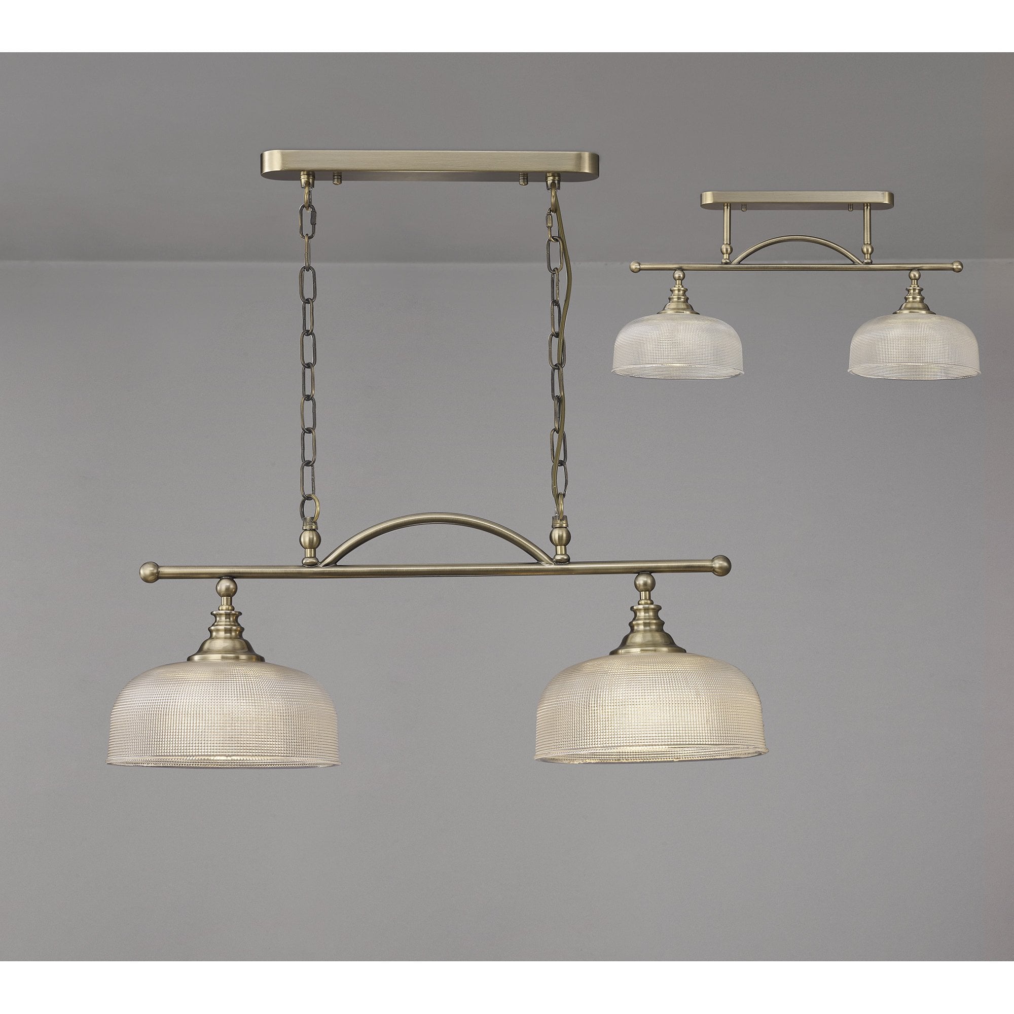 NL86159 Sakkas 2 Light Pendant/Ceiling Light Antique Brass