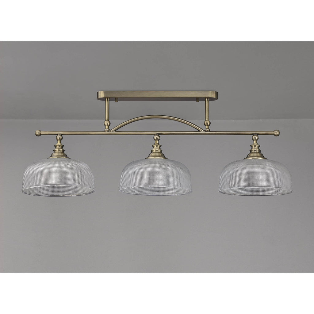 NL86169 Sakkas 3 Light Pendant/Ceiling Light Antique Brass