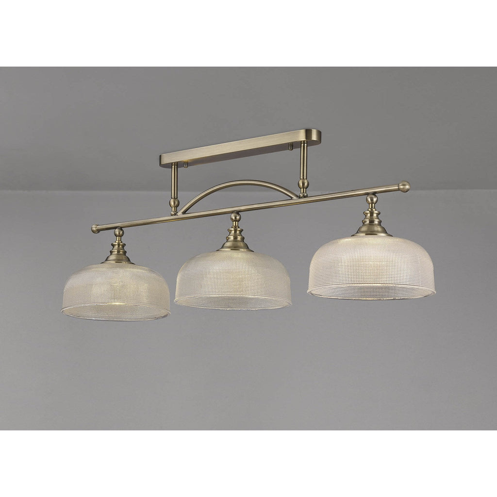NL86169 Sakkas 3 Light Pendant/Ceiling Light Antique Brass