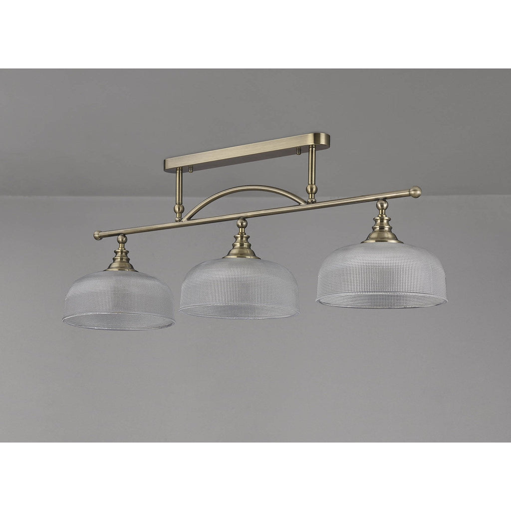 NL86169 Sakkas 3 Light Pendant/Ceiling Light Antique Brass