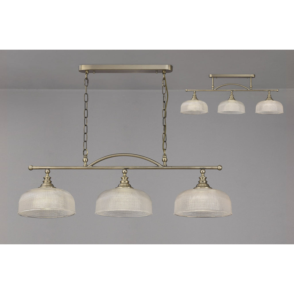 NL86169 Sakkas 3 Light Pendant/Ceiling Light Antique Brass