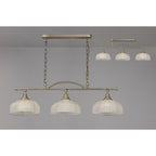 NL86169 Sakkas 3 Light Pendant/Ceiling Light Antique Brass