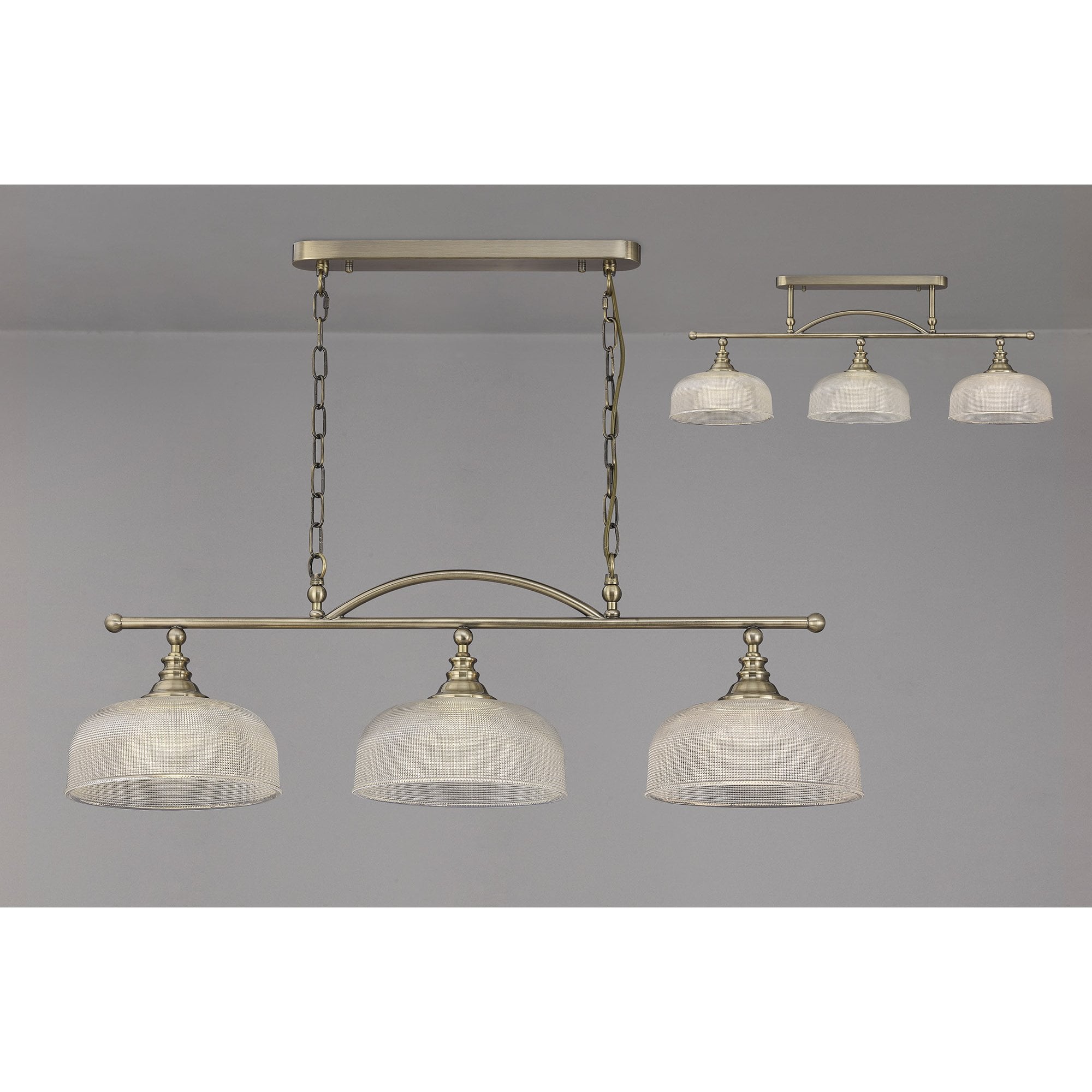 NL86169 Sakkas 3 Light Pendant/Ceiling Light Antique Brass