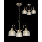 NL86179 Sakkas 3 Light Pendant/Ceiling Light Antique Brass